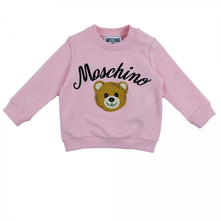 MOSCHINO Felpa rosa  neonata