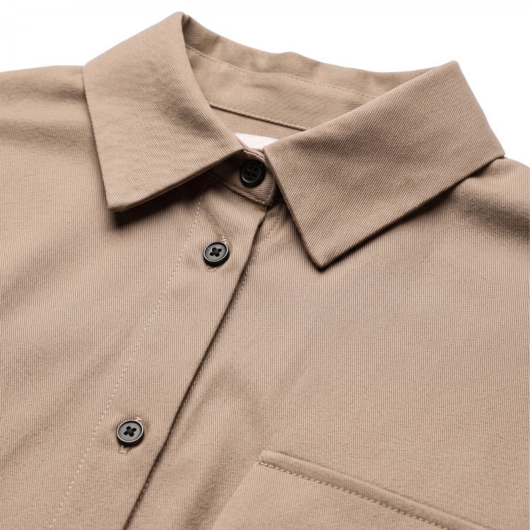 DOUDOU Abito beige a camicia bambina