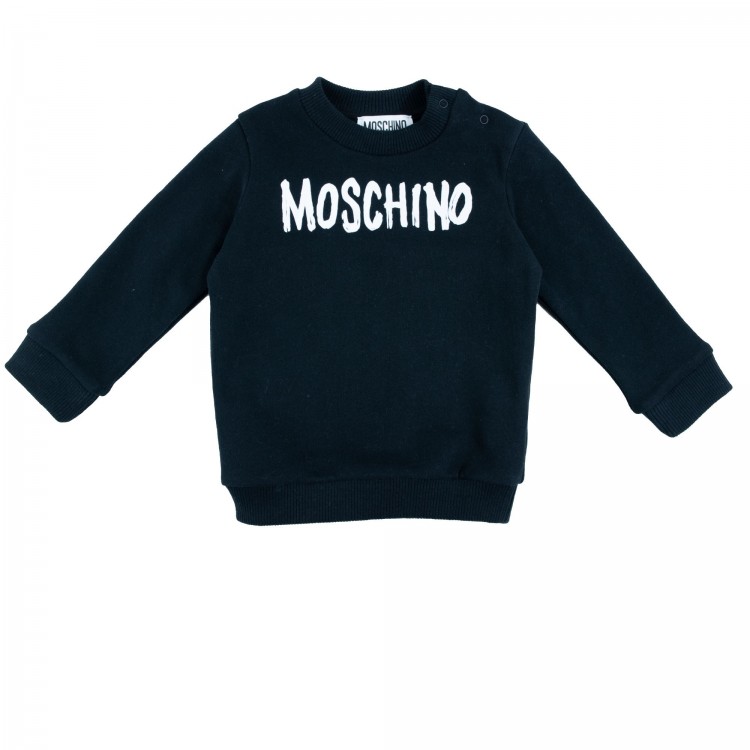 MOSCHINO Felpa nera neonato