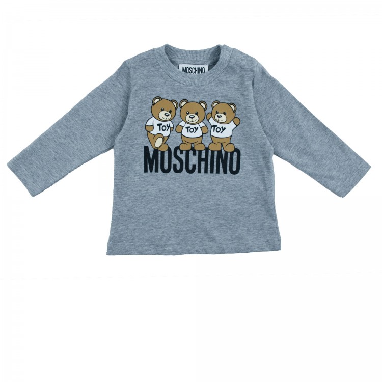 MOSCHINO T-shirt  grigia neonati