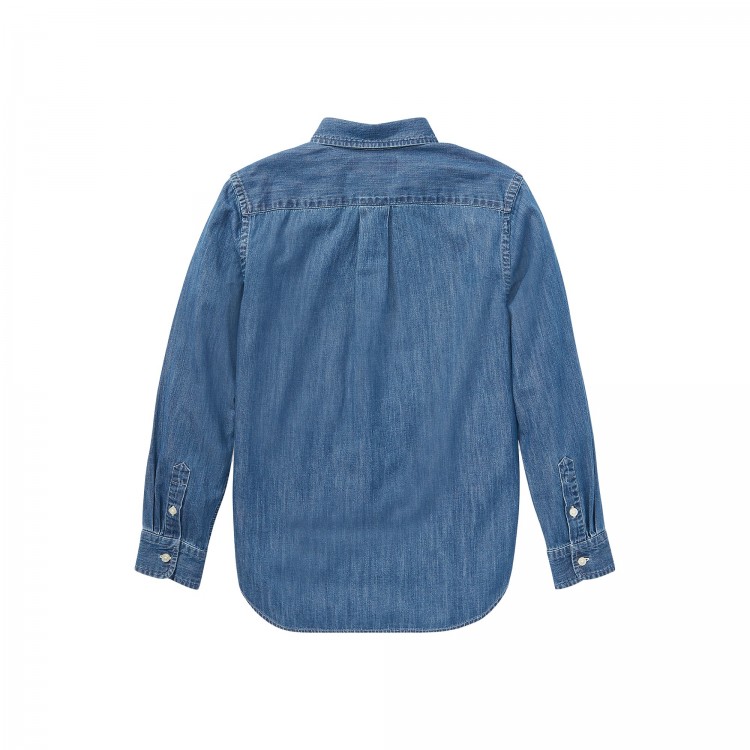 RALPH LAUREN Camicia in cotone chambray bambino