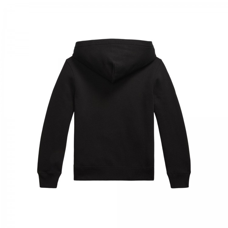 RALPH LAUREN Felpa nera con cappuccio bambini
