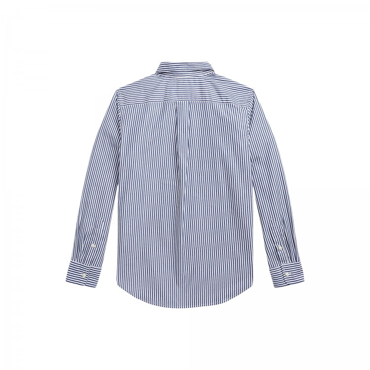 RALPH LAUREN Camicia a righe blu navy bambino