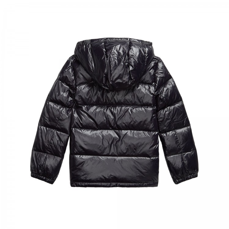 RALPH LAUREN Giubbotto nero lucido bambini