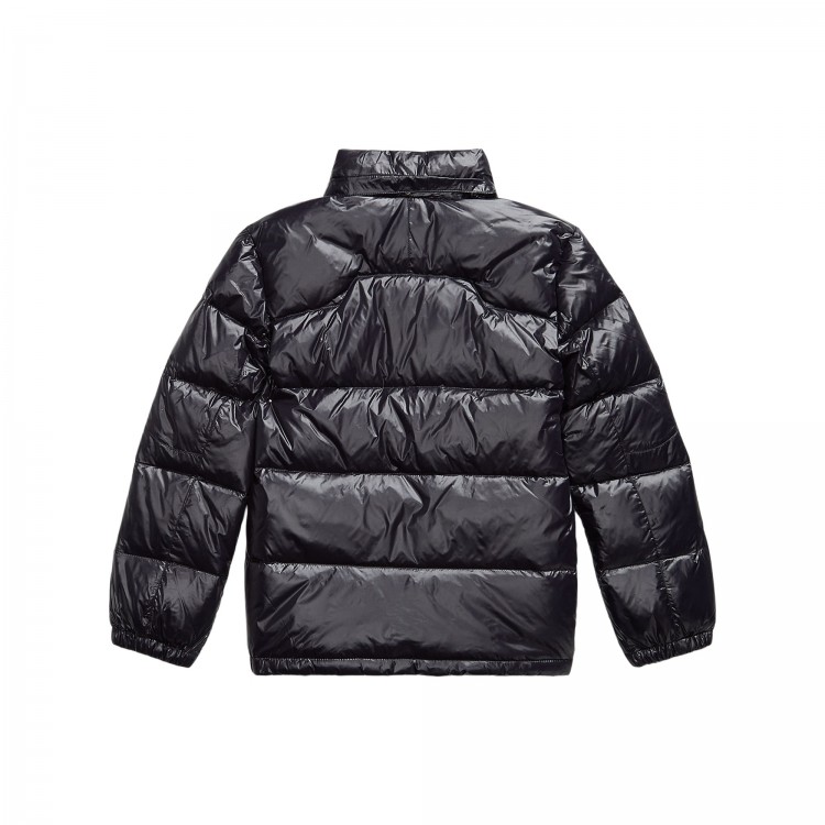 RALPH LAUREN Giubbotto nero lucido bambini