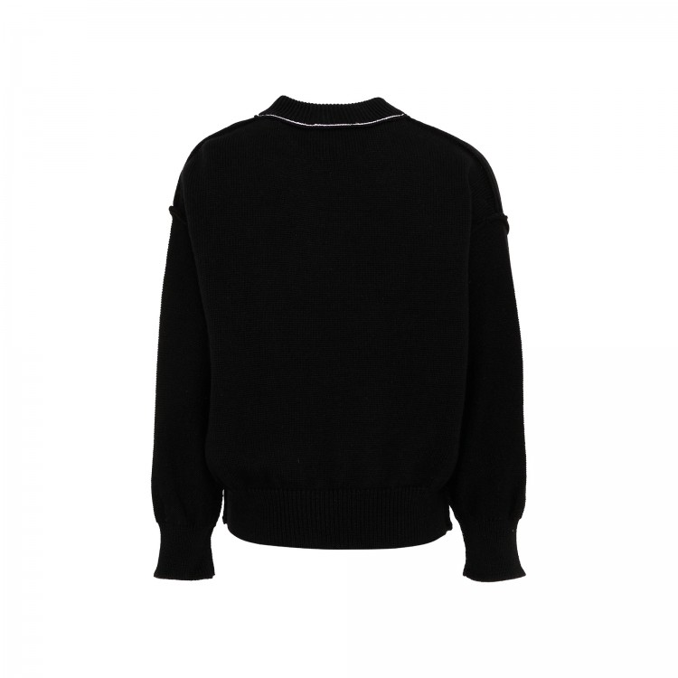 PALM ANGELS Maglione nero con logo bambina