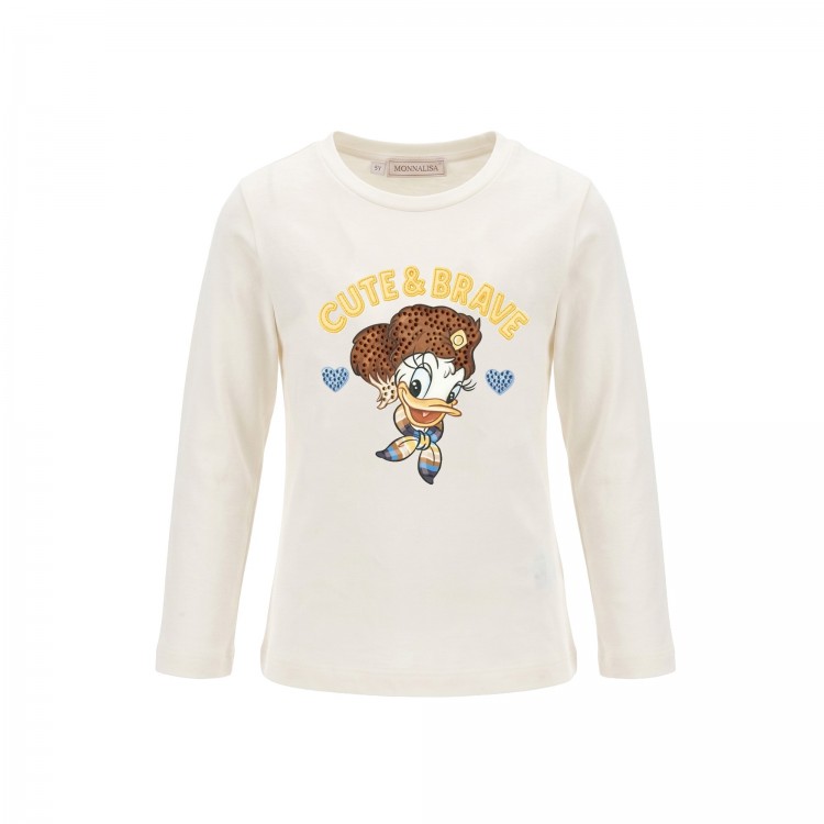 MONNALISA T-shirt panna Daisy Duck bambina