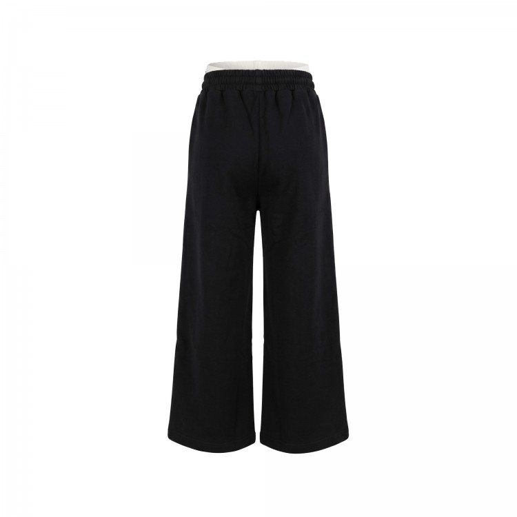 MSGM Pantalone nero wide leg bambina