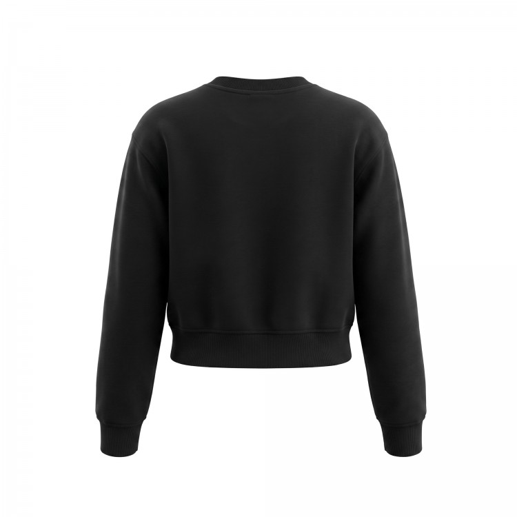 MSGM Felpa nera girocollo con stampa bambina