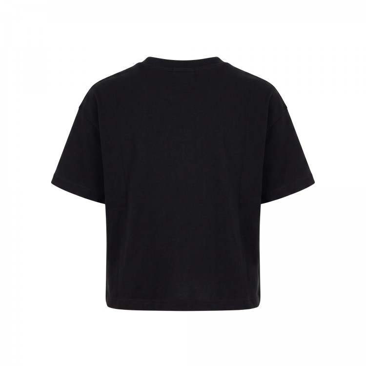 MSGM T-shirt nera con logo bambina