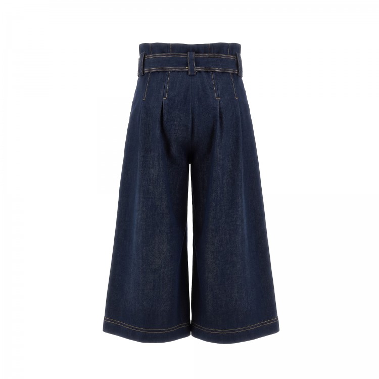 MONNALISA Jeans blu wide leg bambina