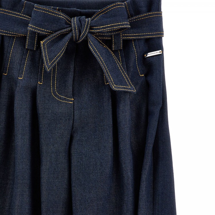 MONNALISA Jeans blu wide leg bambina