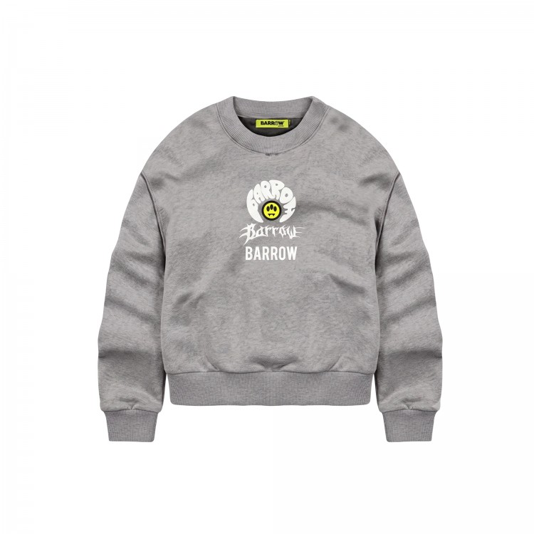 BARROW OVER FIT SWEATSHIRT BOY.GRIGIO MELANGE/MELANGE GRAY