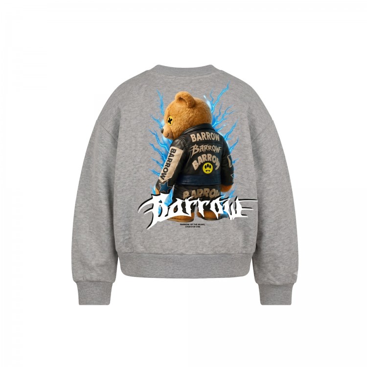 BARROW OVER FIT SWEATSHIRT BOY.GRIGIO MELANGE/MELANGE GRAY