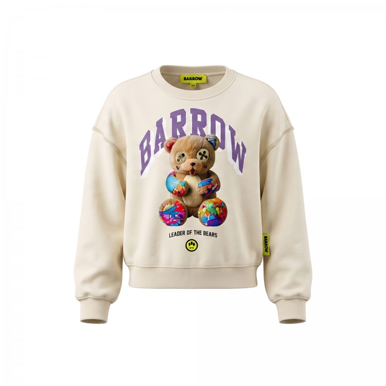 BARROW OVER BOXY FIT SWEATSHIRT GIRL.CREMA/CREAM