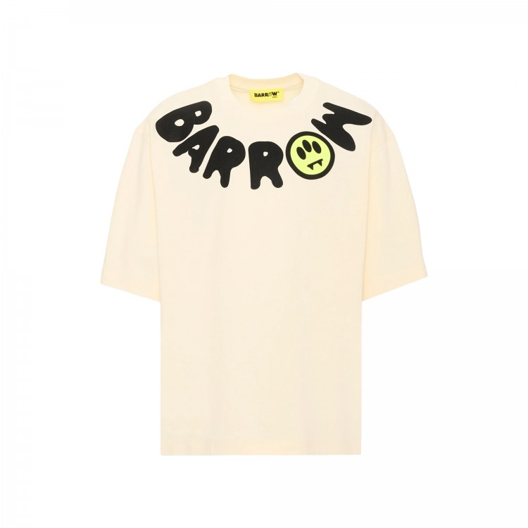 BARROW OVER FIT JERSEY T-SHIRT UNISEX.CREMA/CREAM