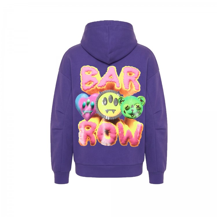 BARROW OVER BOXY FIT FLEECE HOODIE GIRL.ROYAL PURPLE