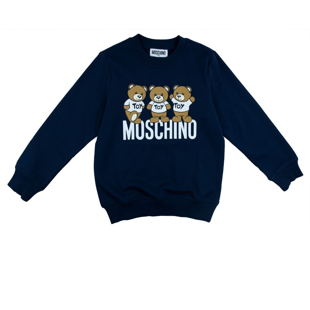 MOSCHINO Felpa blu  bambino