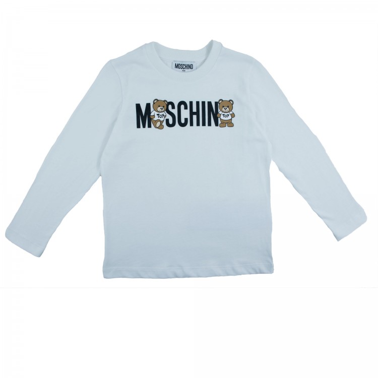 MOSCHINO T-shirt bianca bambino