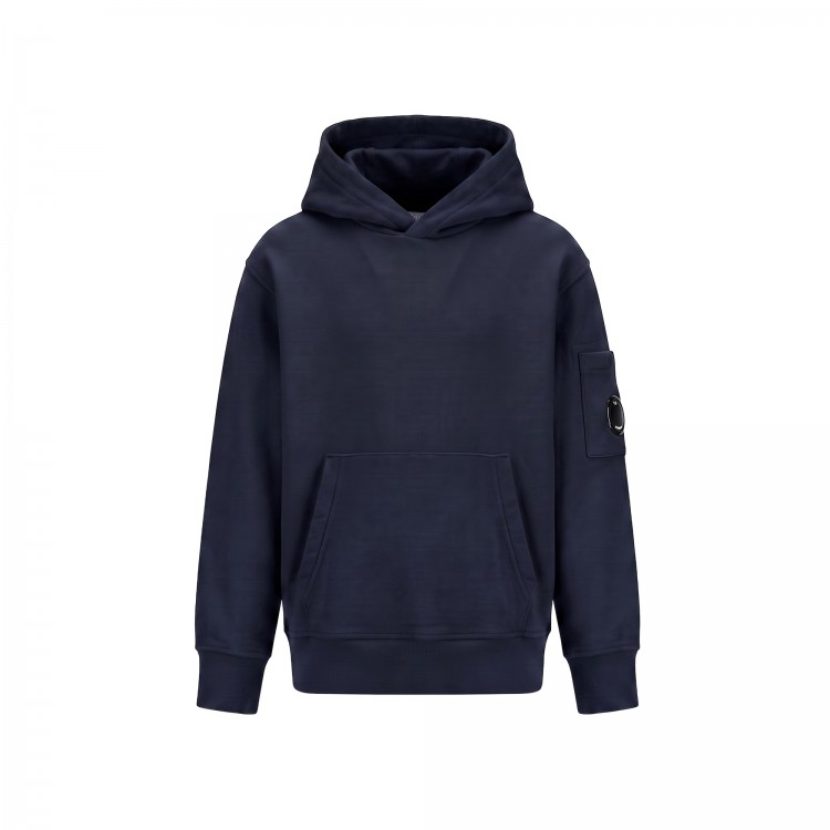 C.P. COMPANY FELPA C/CAPPUCCIO.BLUE NAVY