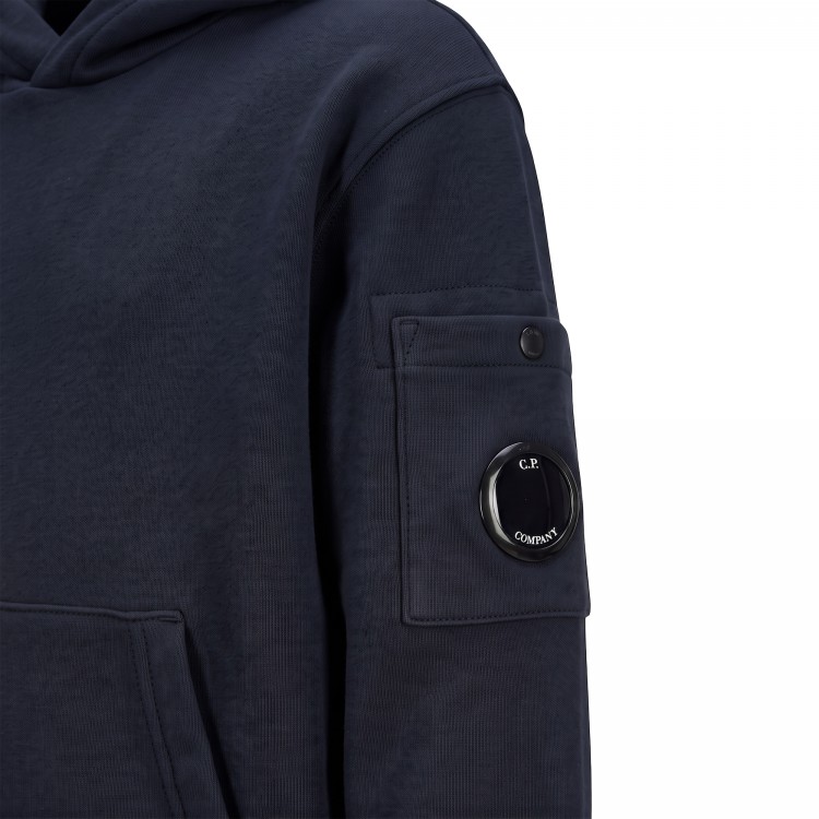 C.P. COMPANY FELPA C/CAPPUCCIO.BLUE NAVY