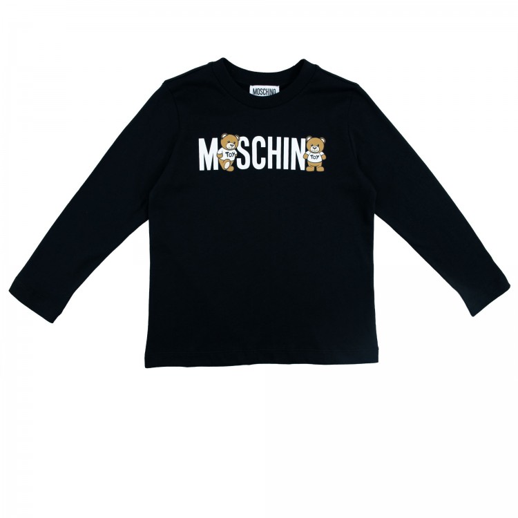 MOSCHINO T-shirt nera bambino