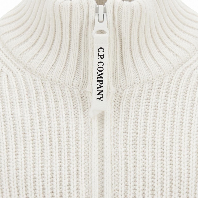 C.P. COMPANY MAGLIA C/ZIP.GAUZE WHITE