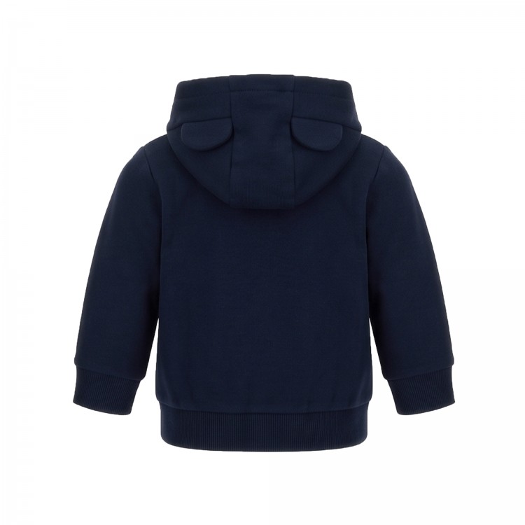 MOSCHINO FELPA ZIPPATA C/CAPP.BLU NAVY