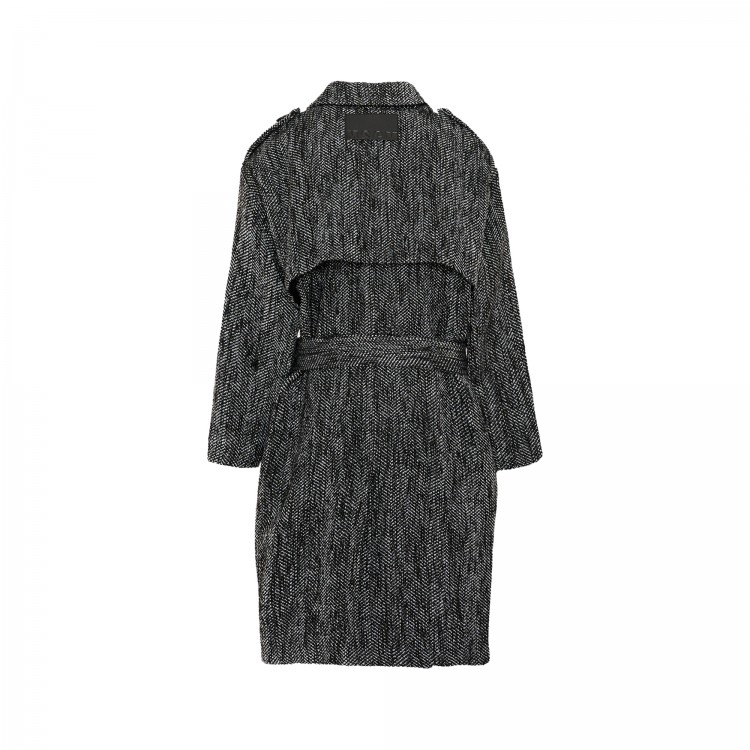 MSGM RESCA LUREX TRENCH COAT GIRL GRIGIO SCUR