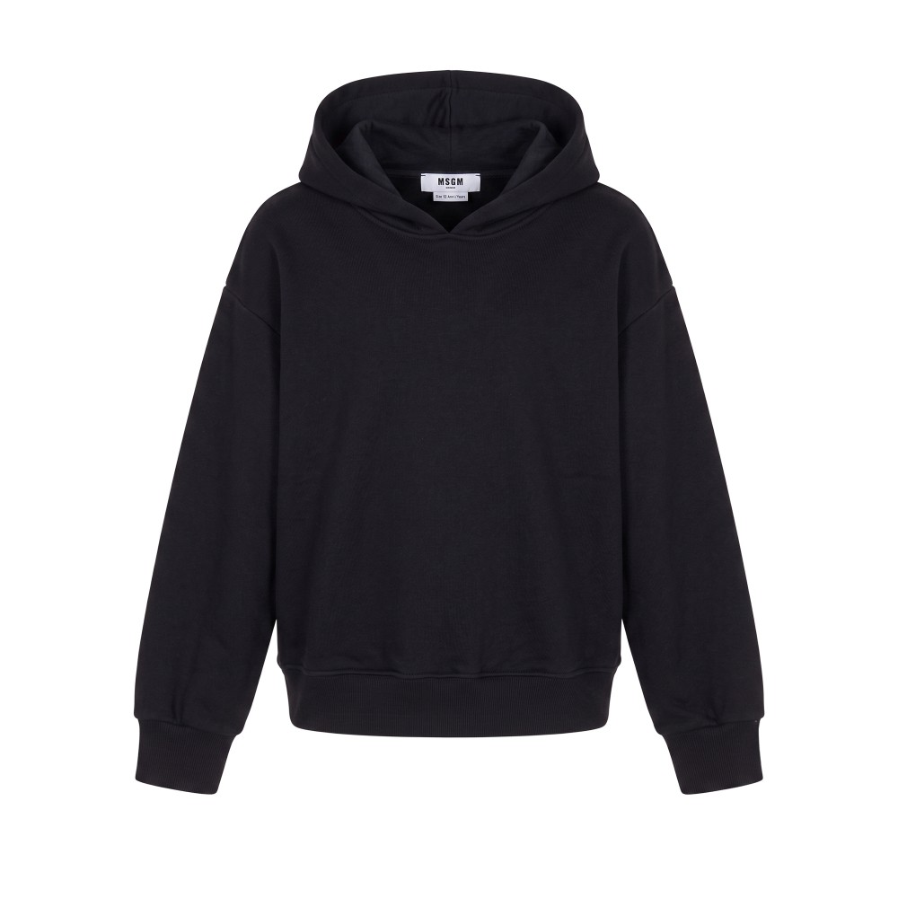 MSGM MSGM Felpa nera logata...