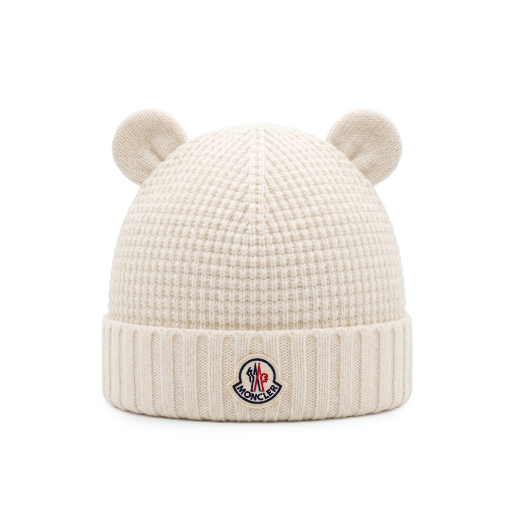 MONCLER Berretto panna neonati