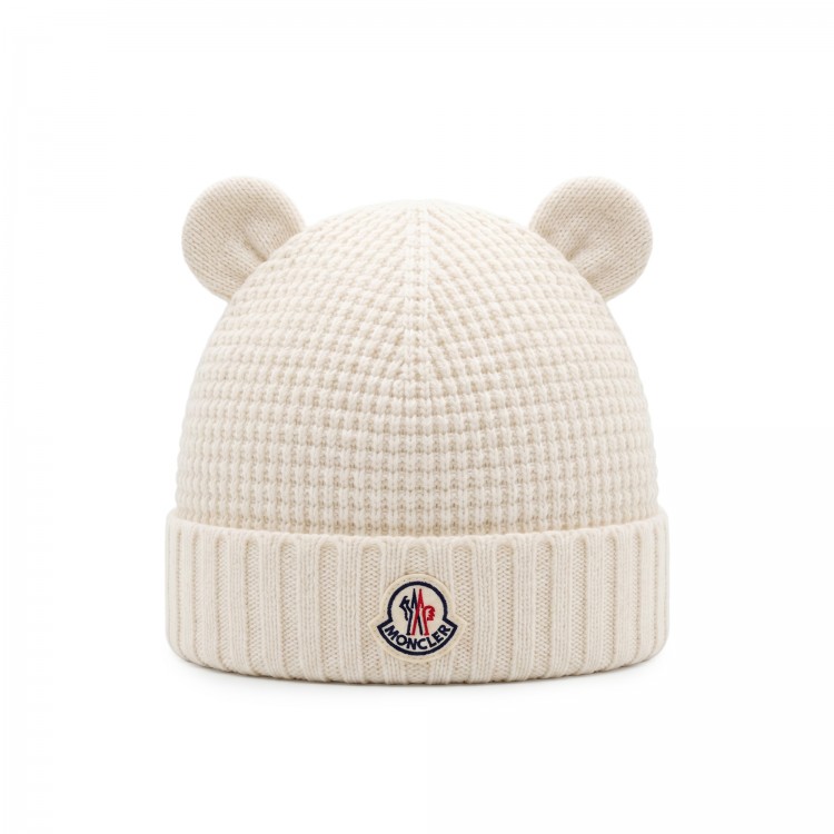 MONCLER Berretto panna neonati