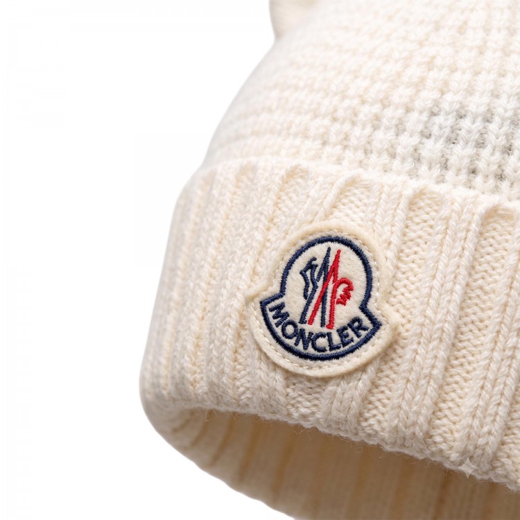 MONCLER Berretto panna neonati