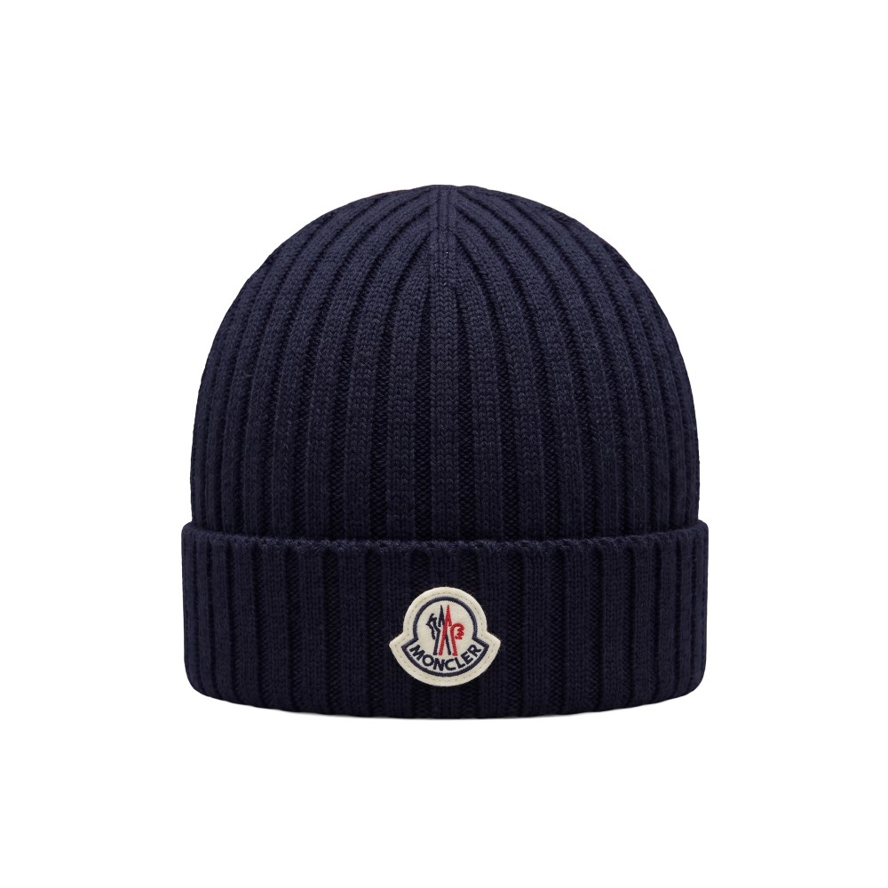 MONCLER Berretto blu navy...