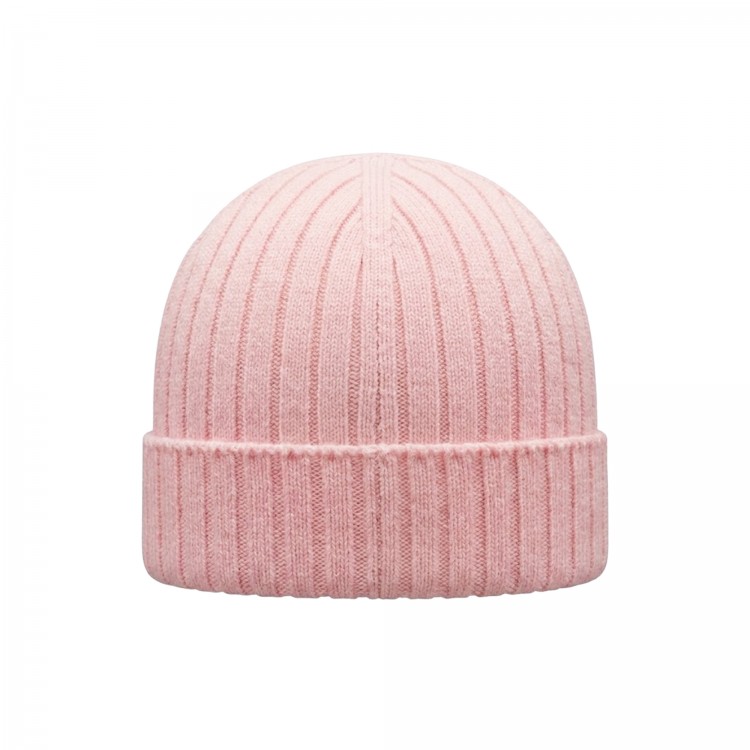 MONCLER Berretto rosa in lana neonata