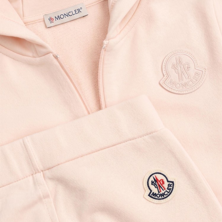MONCLER Completo 2 pezzi rosa neonata