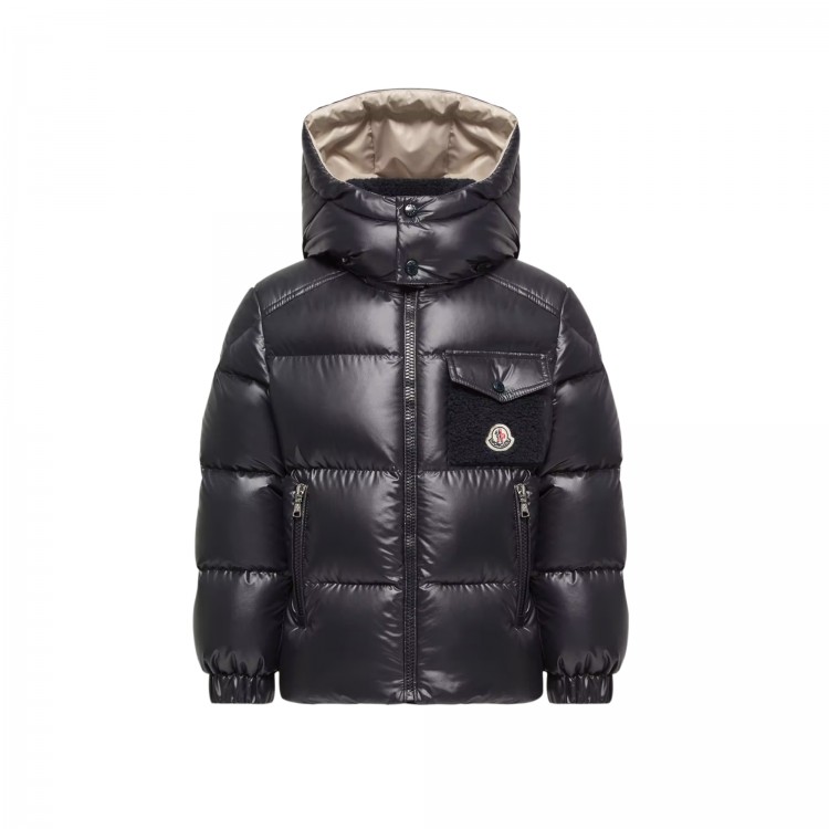 MONCLER Giubbotto blu navy Yule bambini