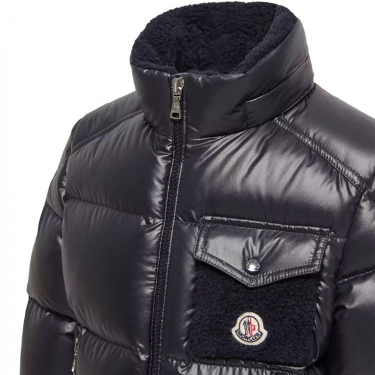 MONCLER Giubbotto blu navy Yule bambini