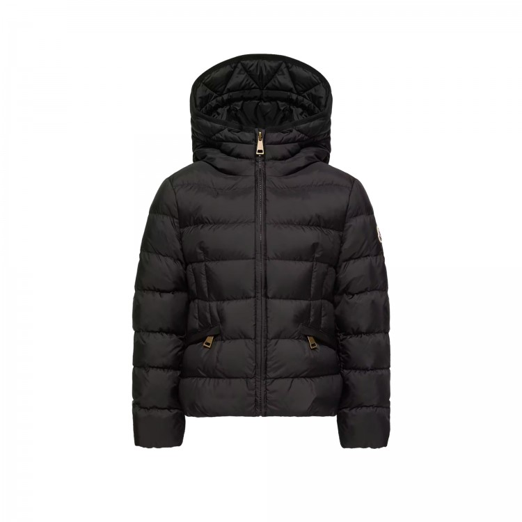 MONCLER Giubbotto nero Avoce bambina
