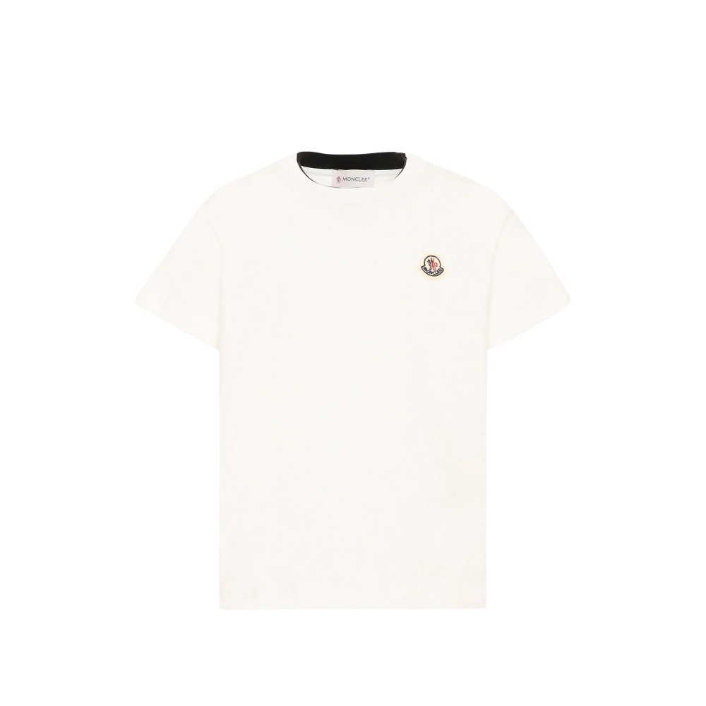 MONCLER T-shirt panna con...