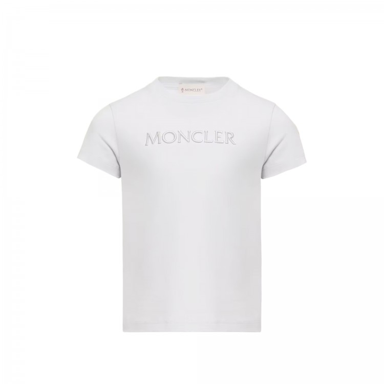 MONCLER T-shirt grigia con logo bambina