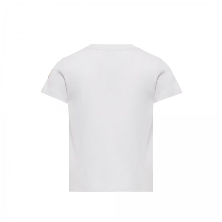 MONCLER T-shirt grigia con logo bambina