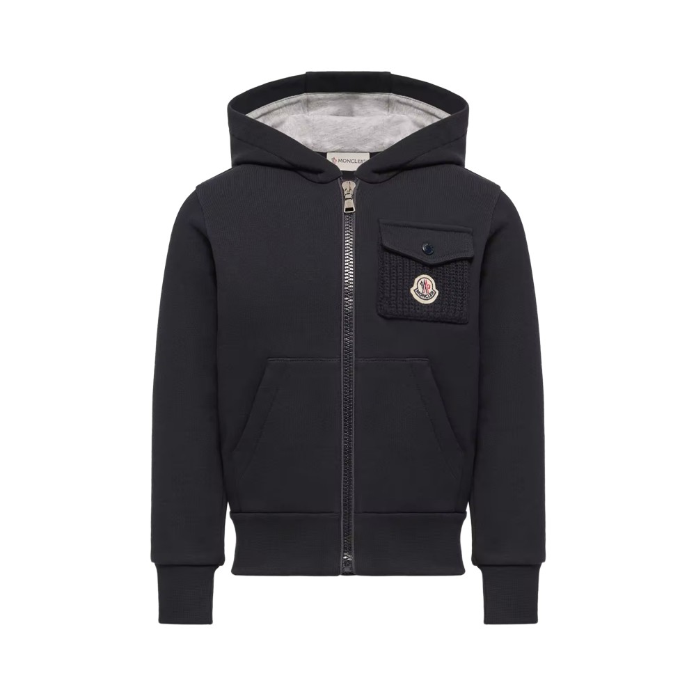 MONCLER ZIP UP CARDIGAN.NAVY