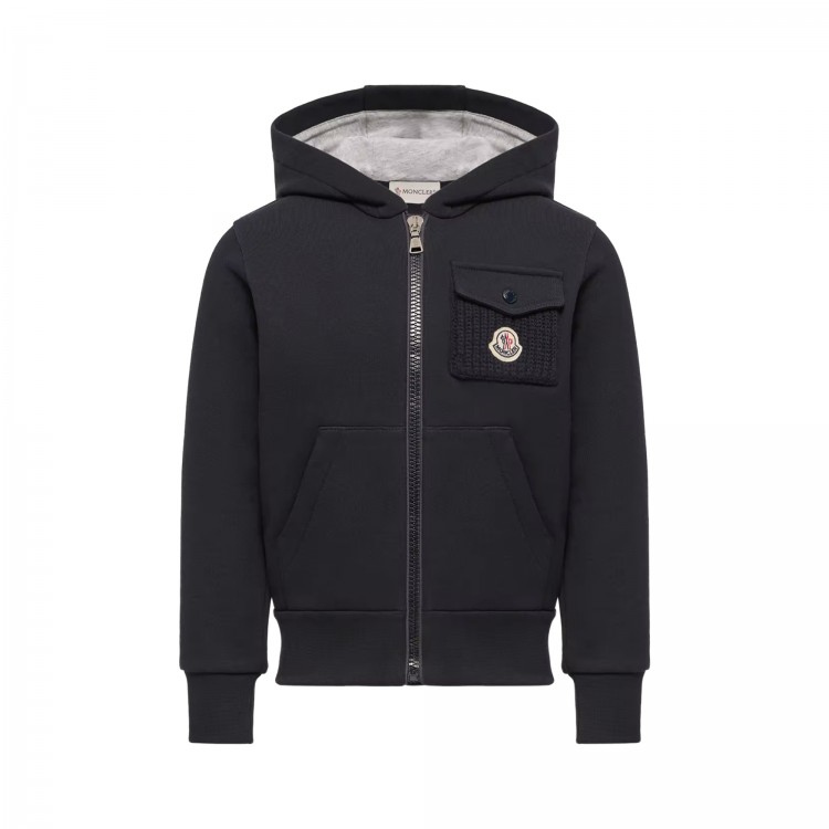 MONCLER ZIP UP CARDIGAN.NAVY