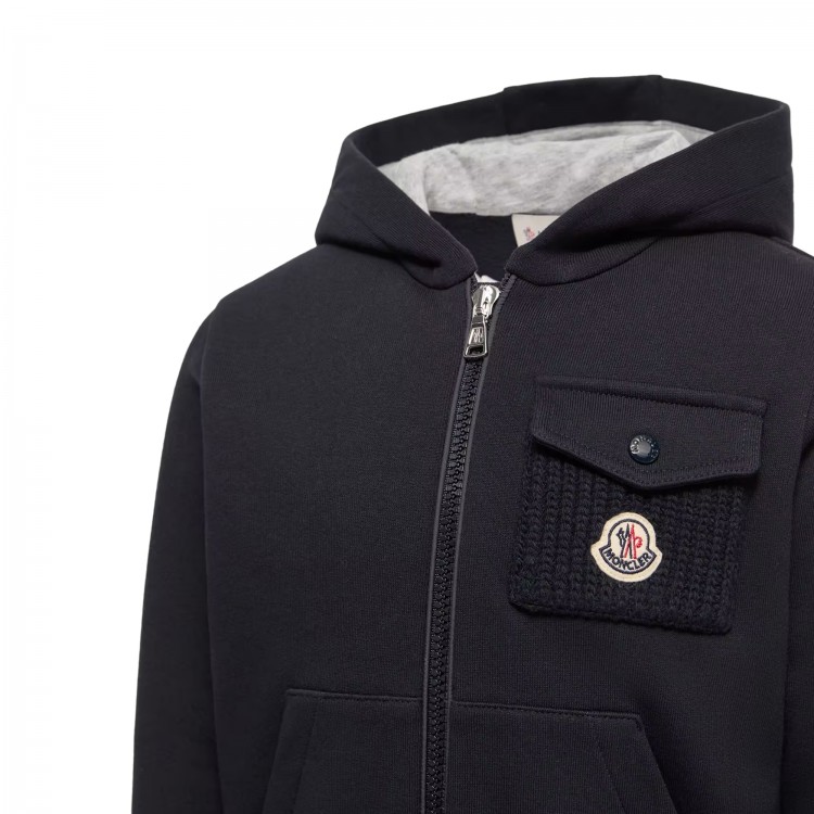 MONCLER ZIP UP CARDIGAN.NAVY