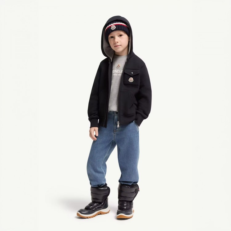 MONCLER ZIP UP CARDIGAN.NAVY