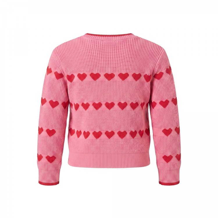 TWIN-SET Maglione fucsia a cuori bambina