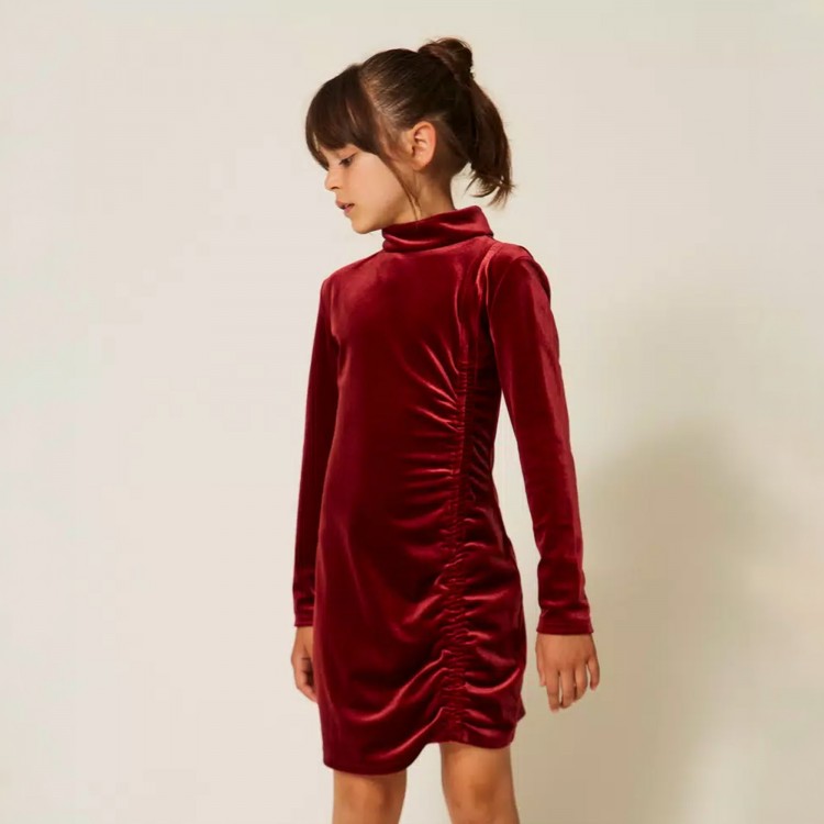 TWIN-SET Abito bordeaux bambina