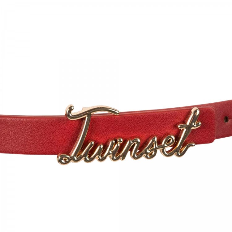 TWIN-SET Cintura bordeaux reversibile bambina