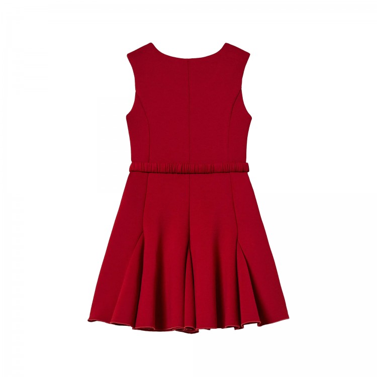 TWIN-SET Abito bordeaux in tessuto scuba bambina